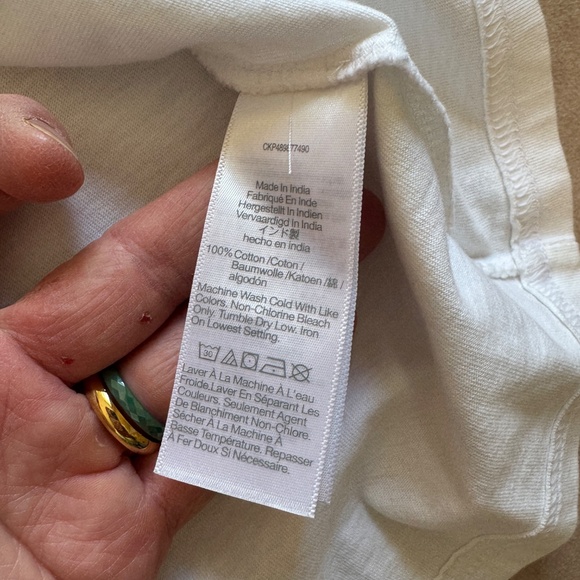 Madewell Cotton Relaxed Oversized Tee • size medium • NS162 • NWT • eyelet white - Picture 11 of 13